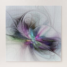 Neues Leben, farbenfrohe abstrakte Fraktal-Kunst-F