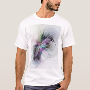 Neues Leben, farbenfrohe abstrakte Fraktal-Kunst-F T-Shirt