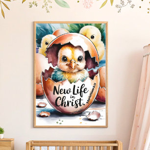 Neues Leben in Christus Boho Christliches Kinderzi Poster