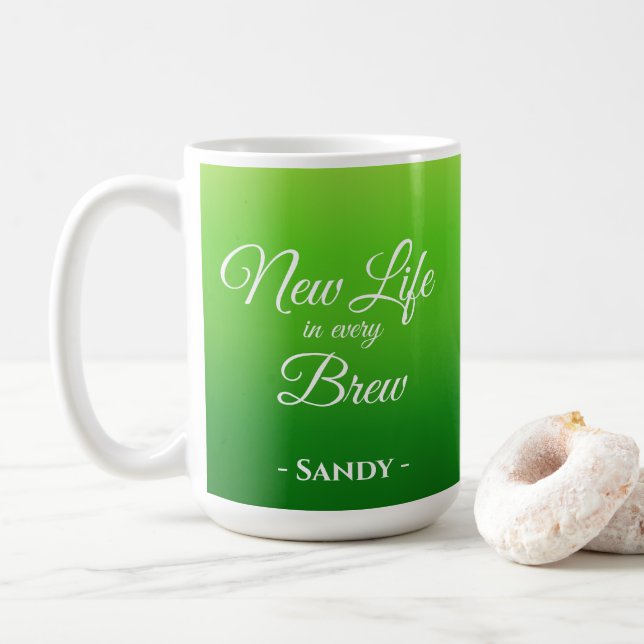 Neues Leben in jeder Bresche Personalisierte Chris Kaffeetasse (Mit Donut)