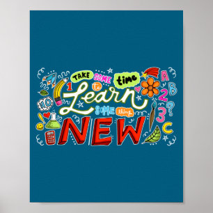 Neues Lernen Etwas Bildung Motivierend Lernen Poster