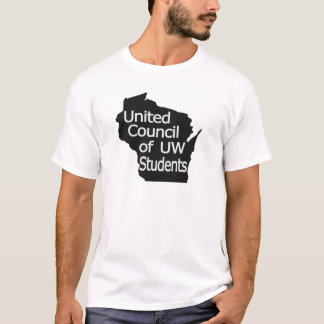 Neues Logo des Vereinigten Rates Grau auf Schwarz T-Shirt