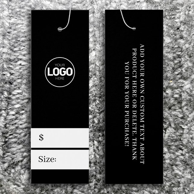 Neues Logo Schwarze Kleidung Größe Preis hängen Ta (Von Creator hochgeladen)