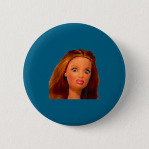 Neues lustiges, ramponiertes Puppen-Gesicht-Meme  Button