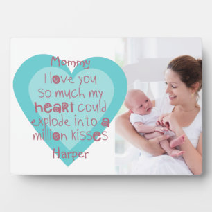 Neues Mama-Foto - Ich liebe dich Kinder Gedicht Ro Fotoplatte