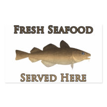 Neues Meeresfrüchte-Logo (atlantischer Kabeljau)