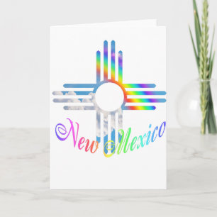 Neues Mexiko Rainbow Zia Symbol Karte