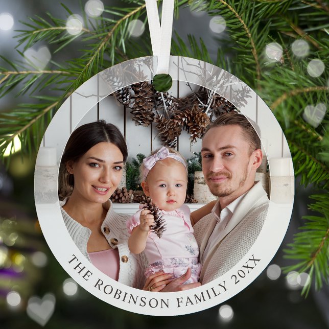 Neues, modernes Doppelseitiges Zwei-Foto-Custom Ornament Aus Metall (Von Creator hochgeladen)