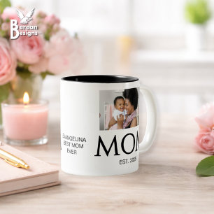 Neues Muttigeschenk Individueller Text Foto Mama G Zweifarbige Tasse