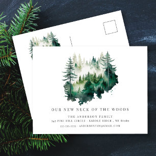 Neues Neck der Woods New Address Post Card Ankündigungspostkarte