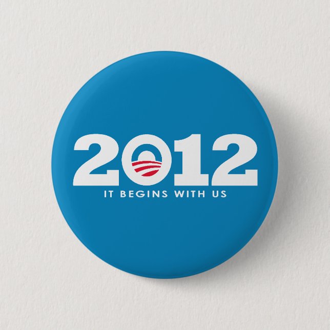 Neues Obama 2012-Logo Button (Vorderseite)