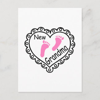 Neues Oma Pink Herz Postkarte