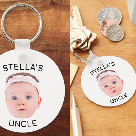 Neues Onkel-Geschenk, Geschenk für das Baby-Gesich Schlüsselanhänger