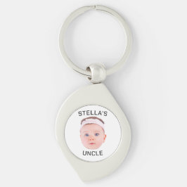 Neues Onkel-Geschenk, Geschenk für das Baby-Gesich Schlüsselanhänger