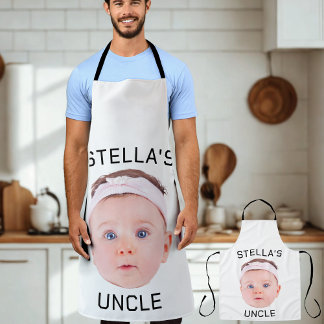 Neues Onkel-Geschenk, Geschenk für das Baby-Gesich Schürze