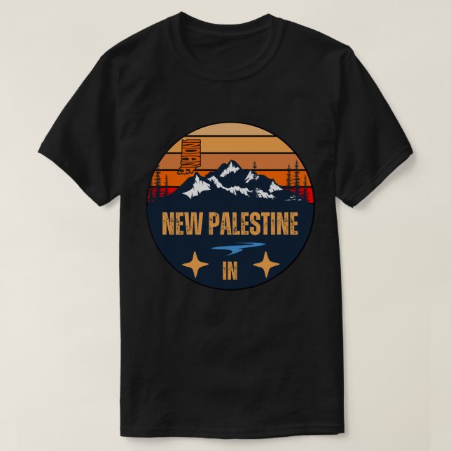Neues Palästina, Indiana T-Shirt (Design vorne)