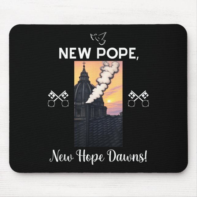 Neues Papstdesign - katholischer Christlicher Glau Mousepad (Vorne)