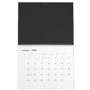 Neues Personalisiertes ein Schwarz-Weiß-Foto einer Kalender