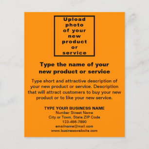 Neues Produkt oder Service für den Orange Flyer