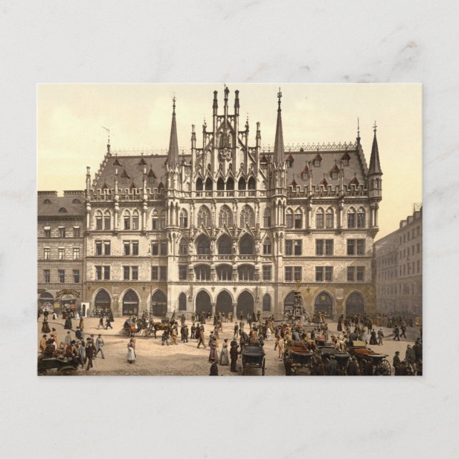 Neues Rathaus in München Postkarte (Vorderseite)