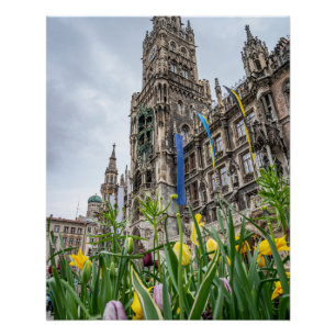 Neues Rathaus Turm in München, Deutschland Poster