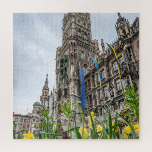 Neues Rathaus Turm in München, Deutschland Puzzle