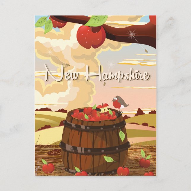 Neues Reiseplakat für Hampshire Postkarte (Vorderseite)