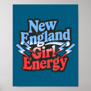 Neues Retro-England-Energie-Vintage-Throwback Poster