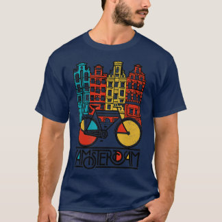 Neues Retro-Fahrrad Amsterdam City Jersey T-Shirt