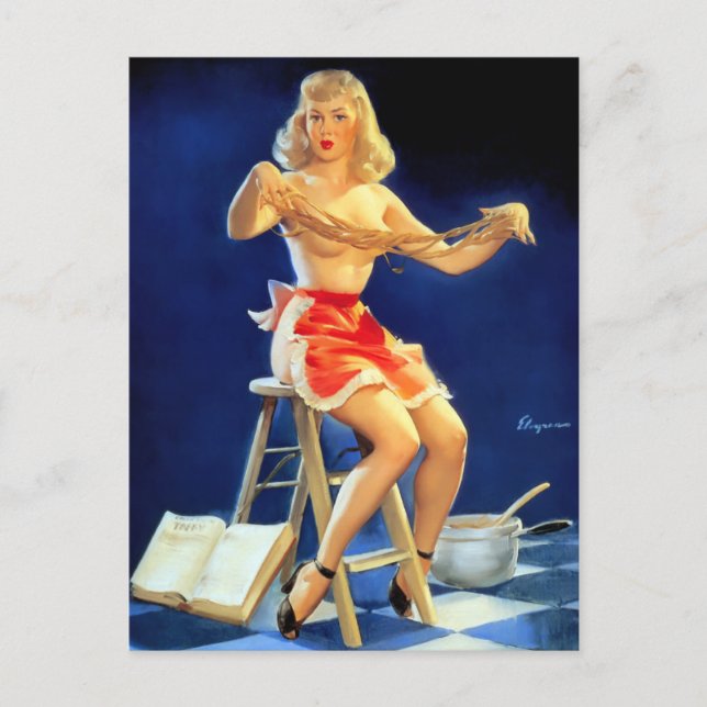 Neues Rezept-Button Postkarte (Vorderseite)