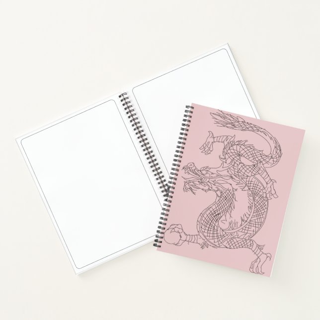 Neues rosa Chinesisches Drachenbuch Notizbuch (Innenseite)
