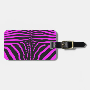 Neues rosa Schwarz Zebra Print-Zubehör - anpassen Gepäckanhänger