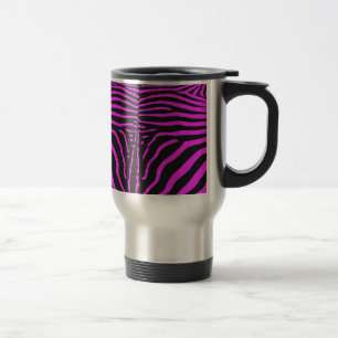Neues rosa Schwarz Zebra Print-Zubehör - anpassen Reisebecher
