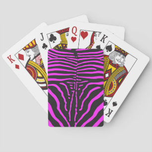 Neues rosa Schwarz Zebra Print-Zubehör - anpassen Spielkarten