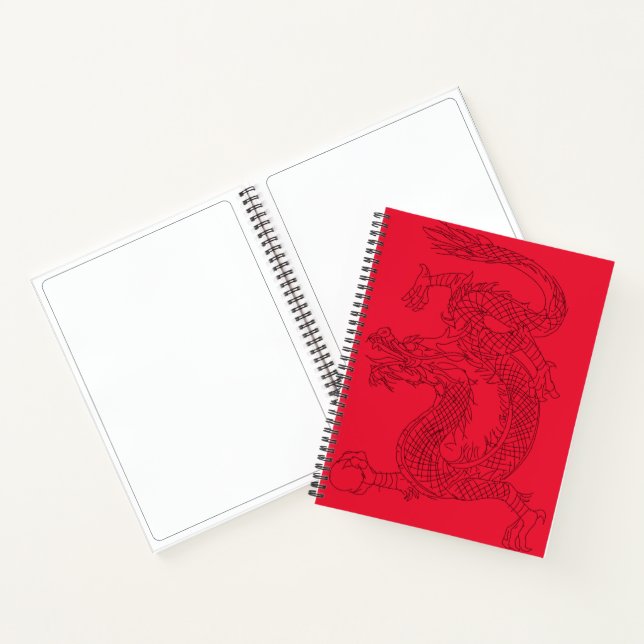Neues Sketchbook für Red Chinese Dragon Notizbuch (Innenseite)