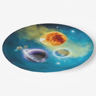 Neues Sonnensystem Pappteller