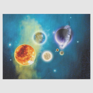 Neues Sonnensystem Seidenpapier
