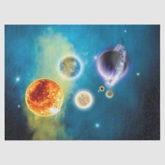 Neues Sonnensystem Seidenpapier