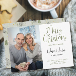 Neues vertikales Foto für Zuhause und Pine Tree Do Feiertagskarte