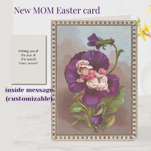 Neues Vintage-Osterkarten-Design für Baby-Mädchen Karte