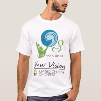 Neues Visions-gerade Weltlogo für helle FarbT - T-Shirt
