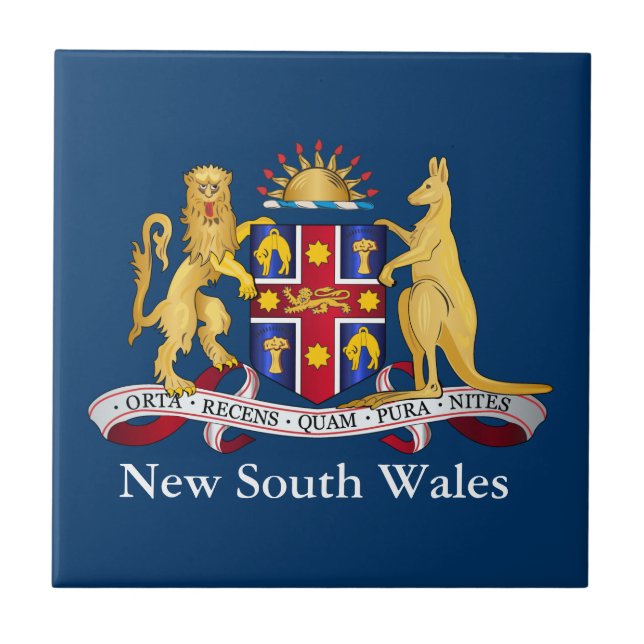 Neues Wales-Wales-Wappen Fliese (Vorderseite)
