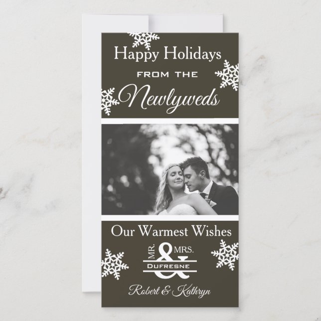 Neues WeihnachtsFoto Feiertagskarte (Vorderseite)