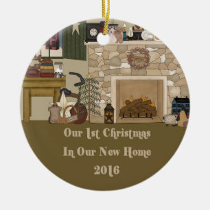 Neues WeihnachtsPrim Kamin des Zuhause-2016 Keramikornament