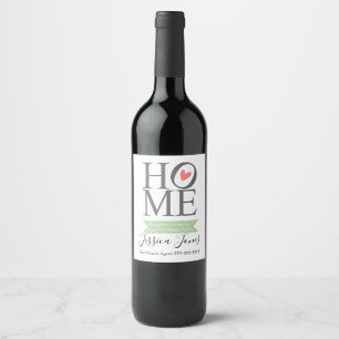 Neues Wein-Etikett für Zuhause als Abschiedsgesche Weinetikett