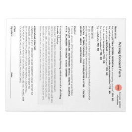 *Neues* Wellness-Center-Salon-Wachsformular Notizb Notizblock