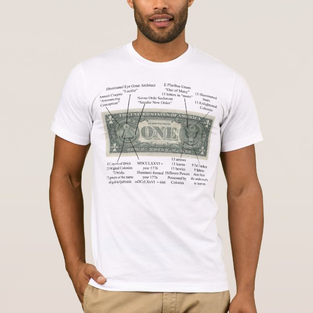 Neues Weltordnungs-Geld T-Shirt (Vorderseite)