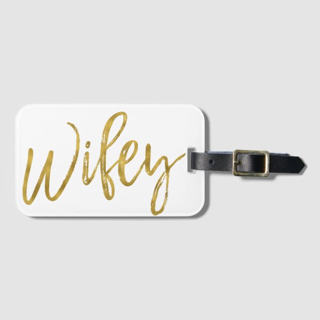 Neues Wifey Gepäckstück Tag Gepäckanhänger (Vorderseite (Horizontal))