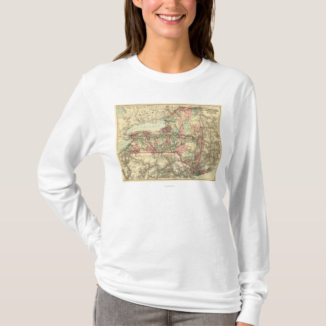 Neues YorkPanoramic MapNew York T-Shirt (Vorderseite)