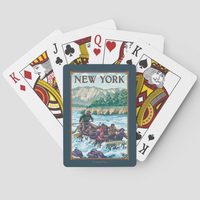 Neues YorkRiver, das Szene flößt Spielkarten (Rückseite)